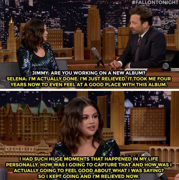 @selenagomez on her first album in four years.
