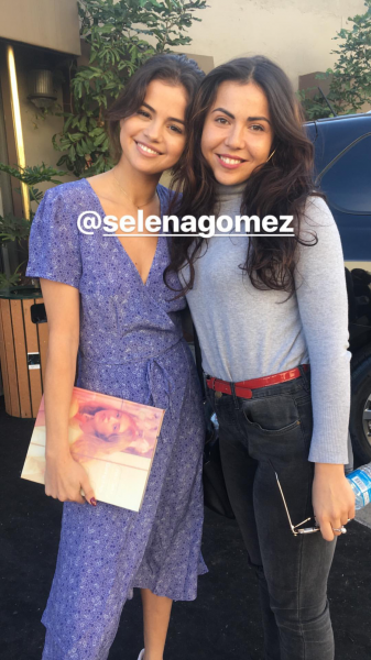 November 6: Selena with a fan in Los Angeles, CA. (credit: cristinalizzul)
