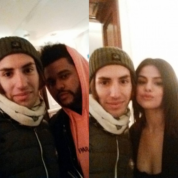 @gnuinart: Today just met @theweeknd and @selenagomez I couldnt even talk. I showed them some of my drawings but was too nervous to say my insta nick. Still can’t believe it! Dreams come true. Thank you

