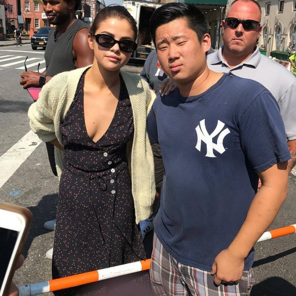 September 5: Selena with a fan in New York, NY.

