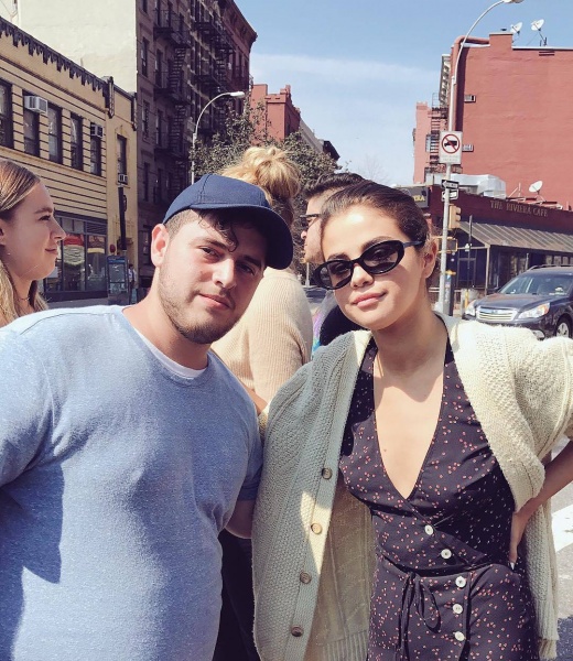 September 5: Selena with a fan in New York, NY.
