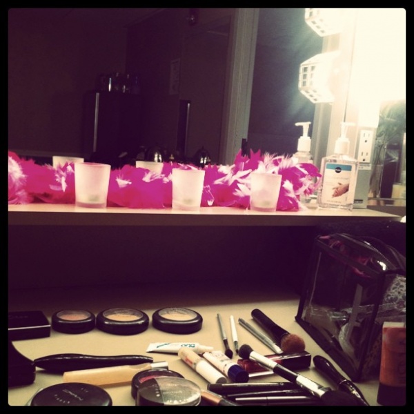 Feathers, candles and makeup :)
