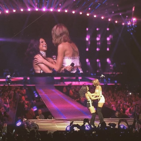 After nearly 8 years of friendship, I just can't wait to tell our kids we ACTUALLY got to perform in front of thousands of insanely beautiful people together. TWICE! I love you Tay. #bestnightEVER #whatISlife
