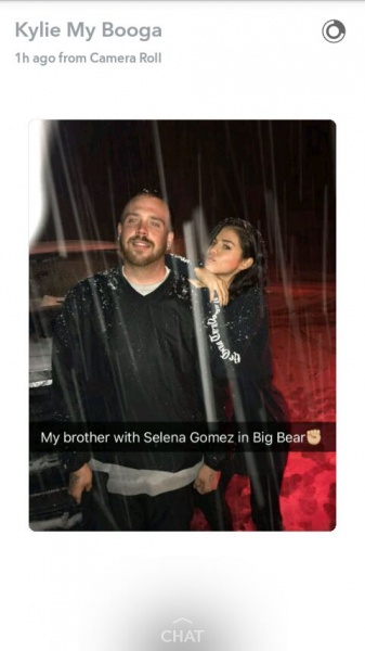 Melissa Jenkins Lopez: My son CeeJay Irie probably gonna kill me but too awesome. My son snowboarding in big bear and ran into SELENA GOMEZ
