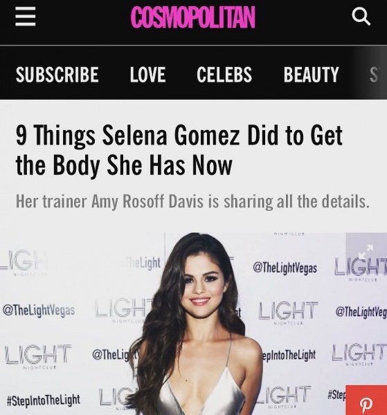 Thank you for the amazing article Cosmo! @selenagomez @revivaltour #revivaltour #revivalbodies #selenagomez #health #wellness

