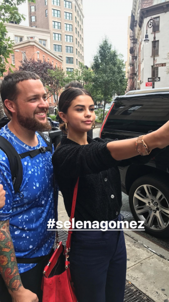September 3: Selena with a fan in New York, NY. (credit: k_maly)
