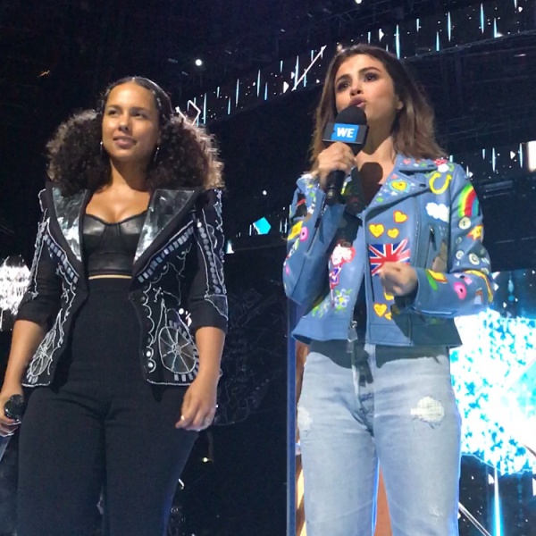 @chloe.huang: the two highlights of my day. sel has been one of my favorite people on earth and the one person i’ve looked up to for over a decade, and alicia is so insanely talented, literally left me speechless. she radiates. wow. #weday (ps, swipe for a video of a scared selena loll)
