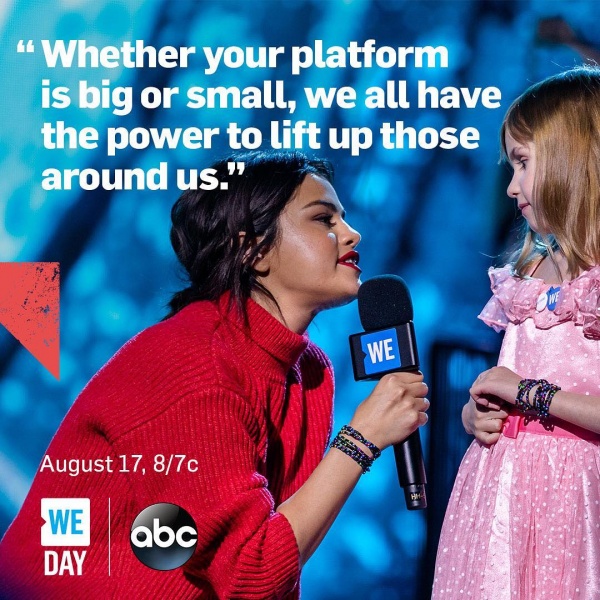 So excited to be a part of the WE Day inspiration once again! 💙 Watch #WEday on ABC August 17 at 8/7c – you won’t want to miss Nellie’s story!

